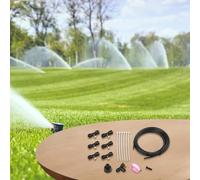 Kit de brumisation compact pour une utilisation dans le jardin avec un design efficace à basse pression et une installation sans couture sur les clôtures ou les structures (15 m)