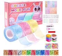 Kit de bulles Nano Tape pour enfants - Kit de bricolage Nano Tape Bubble - Bandes adhésives super élastiques pour soulager le stress et le plaisir pour filles et garçons - Avec pompe, autocollants et