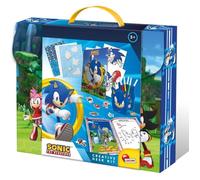 Lisciani - SONIC Creative Desk Kit - Kit Créatif Portable pour Enfants Dès 3 Ans - Dessin & Coloriage - Porte-stylo à Construire - Autocollants - Activités Artistiques Nomades - Motricité & Créativité