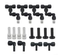 Kit de buse brumisateur reptile pour tube de 6,35 mm - Buses de pulvérisation à brume fine avec raccords L & T, starter et connecteurs à insertion rapide pour terrari