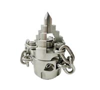 Kit de buse de coupe de racines lourdes SS, haute pression, for canalisation, dragage, nettoyage, céramique, chaîne de jet d'égout, buse rotative(Chain 1I2 120L)