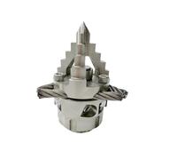 Kit de buse de coupe de racines lourdes SS, haute pression, for canalisation, dragage, nettoyage, céramique, chaîne de jet d'égout, buse rotative(Wire brush 1I2 90L)