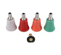 Kit de buse de nettoyeur haute pression avec 5 embouts à connexion rapide pour 0 15 25 45 degrés et applications de pulvérisation grand angle noir sur véhicules en béton patios