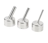 Kit de Buse de Pistolet à Chaleur, Acier Inoxydable Résistant à l'usure Petit 3 Pièces Robuste Buse de Pistolet à Air Chaud Stockage Facile pour la Réparation de Téléphone Portable