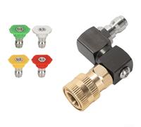 Kit de buse de pulvérisation automobile professionnelle avec design à connexion rapide et résistance à haute pression pour des solutions de nettoyage efficaces du véhicule, gris (cuivre)