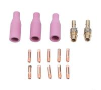 Kit de buse de torche de soudage robuste comprenant 3 buses en céramique et 10 embouts en cuivre pour torches de soudage Ak15 Mb15 Mig Mag Standard (0,8 mm)