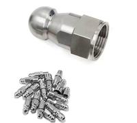 Kit de buses de jet d'égout en acier inoxydable, 1 trou avant et 3 ou 6 trous arrière, plusieurs tailles d'emballage(1 Hole in Front/3 Holes in Back Inner Diameter 22mm,5pcs)