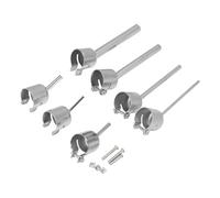 Kit de buses de pistolets thermiques coudés universels, 7 pièces, pistolets à air chaud, buses d ' air en acier inoxydable pour adaptateur de reballage BGA, buse d ' outil chaud