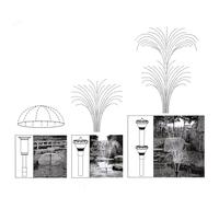 Kit de buses de pompe de bassin - Ensemble de têtes de buse de fontaine pour cascades et arroseurs | Buses de pulvérisation à pompe polyvalentes pour aquariums, aquariums, étangs, piscines et jeux d'e