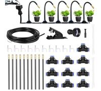 Kit De Buses De Pulvérisation Réglables À 360° Et À Connexion Rapide De 8mm - Système D'irrigation Goutte À Goutte Automatique De 10M for Le Refroidissement du Jardin, L'humidification des Plantes