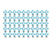 Kit de buses d'eau à 4 sorties, 50 jeux, arroseur atomisant, accessoire d'irrigation de jardin, plastique bleu lac, 6x6cm, 2,4x2,4 pouces, pour verdissement, irrigation, pelouse,