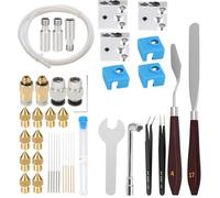 Kit de Buses D'Imprimante 3D 41 PièCes pour Ender 3 V2 CR10 Ender 5 Pro, Bloc Chauffant de Buse en Acier Trempé MK8