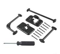 Kit de butée de porte noire pour caravane de voyage Noir | Comprend 3 tiges de liaison : droites de 15,2 cm, droites de 8,9 cm, courbées de 15,2 cm ; s'adapte à la plupart des portes