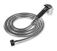 Kit de Cabine de Douche extérieure, Accessoires de Modification de extérieur, Tuyau de Robinet de 1,5 m avec pommeau de Douche, vanne d'eau réglable à Connexion Rapide, pour Camping-Car, Fourgon, REM