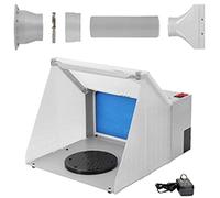 Kit de Cabine de pulvérisation de Peinture pour aérographe Portable 25 W 100-240 V, kit de Peinture avec Table tournante, Ventilateur Puissant, lumières à 3 côtés, Pliable et Facile à Transporter, po