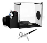 Kit de cabine de pulvérisation portable avec ventilateur d'échappement à pression négative, plateau tournant à 360° et pompe à air silencieuse pour artistes et amateurs