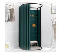 Kit De Cabine D'Essayage pour Magasin De Vêtements - Cabine D'Essayage Mobile - Rideau D'Intimité avec Rail D'Atterrissage en Métal Et Crochet À Boule pour Bureau,Dark Green-100x95x200cm
