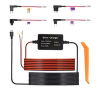 Kit de câblage, adaptateur 12 V 24 V 5 V, câble de charge USB C, alimentation de caméra de tableau de bord, protection basse tension, accessoires de voiture pour enregistrement continu