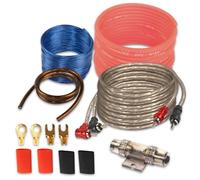 Kit de câblage audio de voiture de 6 instruments kit de câblage de montage d'amplificateur avec fusible pour subwoofer stéréo de camion de voiture et amateurs de bricolage