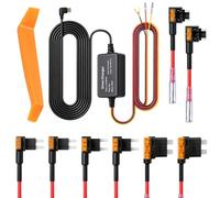 Kit De Câblage Caméra de Tableau Bord, Kit de Cablage USB C pour Dashcam 12V a 5V, avec ACC Porte Fusible Protection Basse Tension Mode Parking 24H