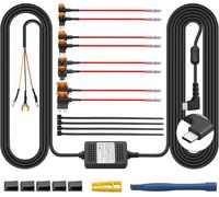 Kit de Câblage Caméra de Tableau Bord, Type C - Kit de Câblage USB Dash Cam 3 Fils Kit de Câblage de Caméra de Tableau de Bord USB-C avec Fusibles ACC 12 V/24 V à 5 V Protection Basse Tension