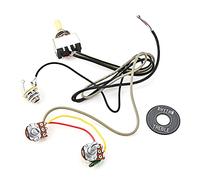 Kit de câblage de guitare Hareness 500 K - Contrôle des pots 1 V 1 T 500 K - Interrupteur 3 voies avec kit de faisceau - Circuit de préampli actif - Électronique pré-câblée