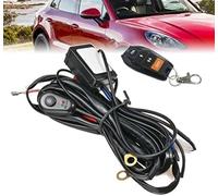 Kit de Câblage Faisceau Electrique 12V 40A avec Télécommande Relais Fusible et Interrupteur pour Phare de Travail Feu Antibrouillard Barre Lumineuse LED