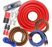 Kit de câblage pour amplificateur de calibre 0, câble d'installation audio de voiture 3000 W avec porte-fusible 100 A, pour autoradio, caisson de basses et haut-parleurs