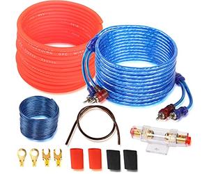 Kit de câblage pour amplificateur de puissance de voiture 1800 W Calibre 8 Audio Caisson de basses AMP RCA Câble Sub