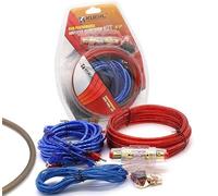 Kit de câblage pour amplificateur haute performance de calibre 10 1200 W - Kit d'installation complet pour caisson de basses audio et amplificateur avec câble d'alimentation pré-terminé, double