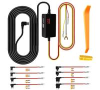 Kit de câblage pour Caméra de Tableau de Bord, Hardwire Kit USB C | Kit de Câblage avec Double 4 Fusibles Kit de Fil dur USB de Type C 12V-24V à 5V, Protection Basse Tension, 24H Mode Parking