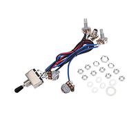 Kit de câblage pour Guitare électrique, Interrupteur à Bascule à 2 Voies 500K 2T2V et Remplacement de la Guitare Jack pour la Guitare Les Paul LP