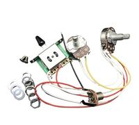 Kit de câblage pré-câblé for guitare électrique A500k B500K, axe de 18 mm, gros potentiomètres, interrupteur 3/5 voies, contrôle du volume et de la tonalité.(3 Way)