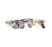 Kit de câblage pré-câblé pour guitare électrique - Interrupteur à bascule 3 voies - 2 niveaux de volume - 1 ton - Potentiomètre 500 K - Prise femelle pour guitare basse active - Préampli - Circuit