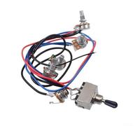 Kit de câblage pré-câblé pour guitares électriques de style LP 3 voies pour interrupteur à bascule 2 volumes 2 tons potentiomètres 500 K