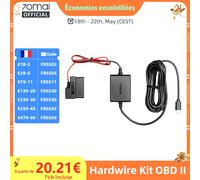 Kit de câblage rigide réglable 70mai OBD II Interface Type-C Plug & Play Kit OBD 70mai Surveillance de stationnement 24H pour caméras embarquées 70mai Hardwire Kit OBD-II