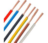 Kit de câblage simple H07V-K 1,5 mm² - Noir, marron, gris, vert, jaune, bleu, rouge - 6 x 1 m