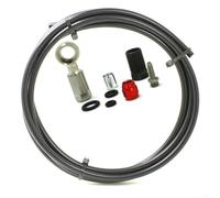 Kit de câble de frein tressé compatible avec code Sram pour RSC pour niveau Rs pour TLM pour freins à disque de VTT, 2 mètres de long, noir, rouge, bleu, vert (noir)