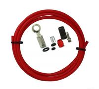 Kit de câble de frein tressé compatible avec code Sram pour RSC pour niveau Rs pour TLM pour freins à disque de VTT, 2 mètres de long, noir, rouge, bleu, vert (rouge)