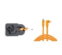 Tether Tools - TetherGuard LeverLock Plate + Câble USB-C vers Right-Angle USB-C 4.6m