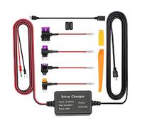 Kit de Câble Hardwire Dash Cam 12V - 30V à 5V avec Protection Basse Tension - Alimentation Continue 24h, Installation Discrète, Compatible Caméra de Bord & GPS