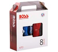KIT DE CÂBLES Compatible avec Boss Audio Systems KIT-2 RCA 8 awg Alimentation de jauge pour amplificateur stéréo et Connexion de Haut-parleurs avec fusible AGU de 50 ampères et Porte-fusible