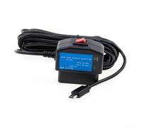 Kit de câbles d'alimentation pour caméra embarquée, connexion USB et coupure automatique de basse tension pour préserver la durée de vie de la batterie du véhicule (droit)