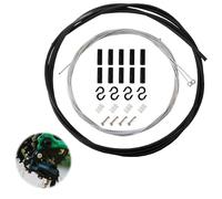 Kit de Câbles de Dérailleur pour Vélo, Wefaly 2 m Gaine de Câble Vélo avec Câbles de Dérailleur Internes Embouts Embouts de Câble Crochets en S et Joints Toriques pour VTT Vélo de Route Vélo Pliant