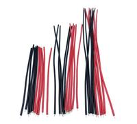Kit de câbles de raccordement pour carte d'essai, 100 pièces 1007 fil de faisceau de soudure PCB étamé à Double extrémité 26-18AWG 10-20cm rouge noir(Red,20AWG-20CM)