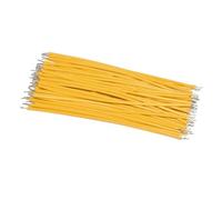 Kit de câbles de raccordement pour carte d'essai, Fil électronique plaqué étain 26awg, for soudure de PCB, multicolore, 5-20cm, 50 pièces(Yellow,10cm)