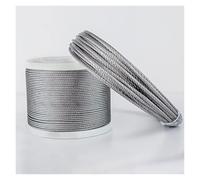 Kit de câbles métalliques, câbles en Acier, Câble métallique en Acier Inoxydable 304, 10m, 0.3-1.2mm, 7x7, Corde à Linge, Lampe d'extérieur(0.4mm)