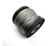Kit de câbles métalliques, câbles en Acier, Câble métallique en Acier Inoxydable Enduit de PVC, 0.5-3mm, 50m, Corde à Linge, Lampe d'extérieur(1.5mm)