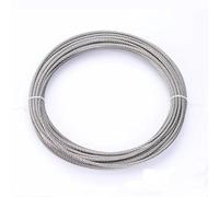 Kit de câbles métalliques, câbles en Acier, Corde à Linge de Construction Levage câble métallique l'acier Inoxydable 304 7x19, Tailles Multiples(6mm(5meter))