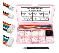 Kit de câbles pré-sertis pour connecteur PH 2.0 compatible avec JST-PH 2,0 mm pour batterie JJRC H36 Blade Inductrix Tiny Whoop Arduino mkr1010 MKR Zero et MKR VIDOR 4000 (connecteur et fil)
